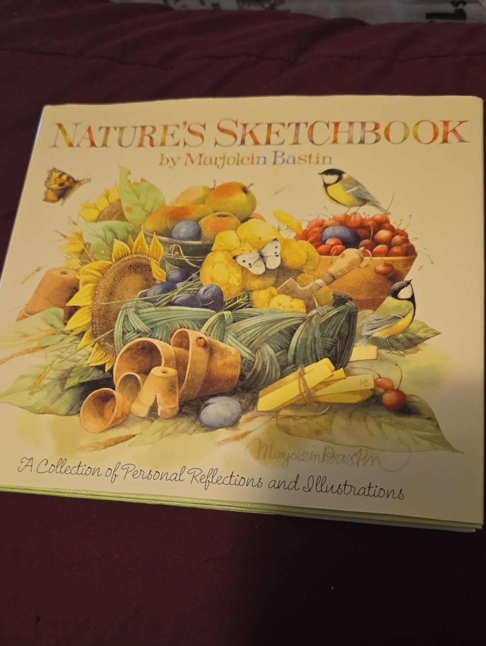 Nature's Sketchbook by Marjolein Bastin- Cream Illustrated Art Book